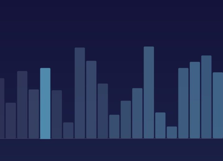 Abstract chart cover art for an article on the cost of vacant days during a turnover