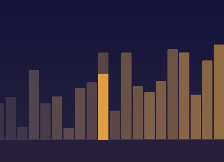 Abstract chart cover art for an article on closing the books at year end