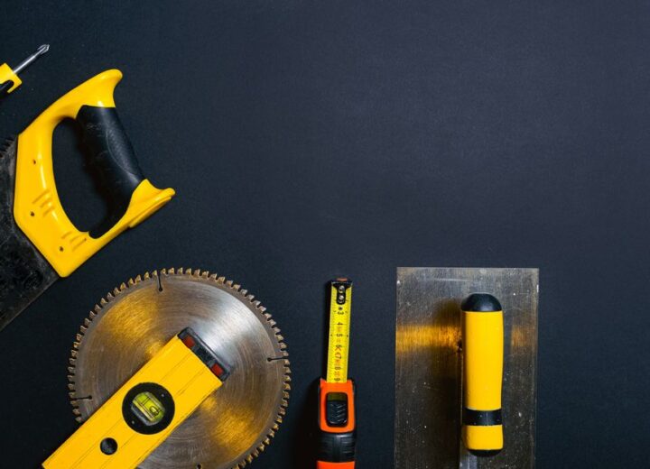 Maintenance tools laid out for a property turnover